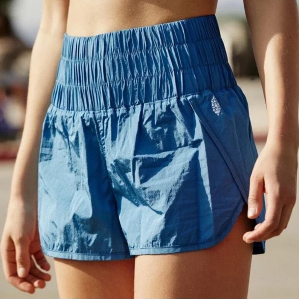 Free people movement blue running shorts
